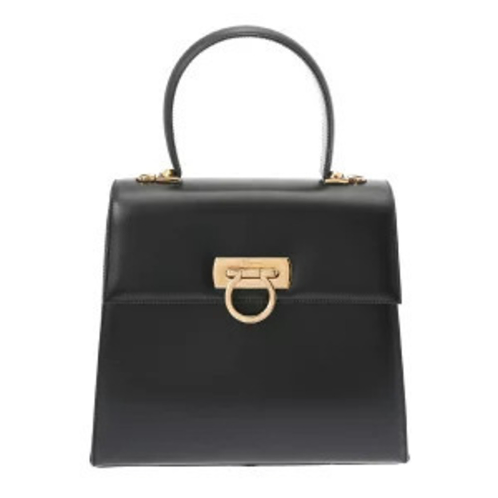 Salvatore Ferragamo Black Calfskin Handbag